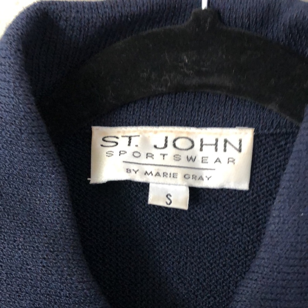 Vintage St. John 1994 pegasus crest cruise jacket blue/white size small - Picture 7 of 11